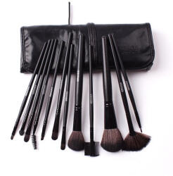 Lila Rossa Set 12 pensule, Makeup, Negru, geanta depozitare (VES0798)