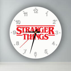  Stranger Things fehér logó kör alakú falióra