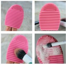 Makeup Brush Egg - Accesoriu din silicon pentru curatarea pensulelor de machiaj (CS0348)