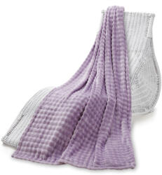 Wooline Puha, lila, sima felületű pléd kos mintával Méretek: 200 x 230 cm - 200 x 230 cm