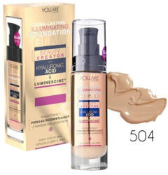 Vollare Fond de ten Vollare Illuminating, Hyaluronic Acid, 504 Natural Tan (TS1191)