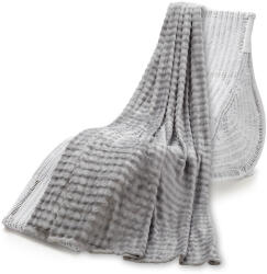 Wooline Puha, sötétszürke takaró sima felülettel és kos mintával Méretek: 150 x 200 cm - 150 x 200 cm