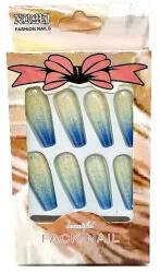 Fashion Nail Set 12 Unghii False Degrade, Fashion Nail, 01 (VES2040)