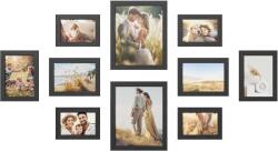 SONGMICS Set 10 rame foto SONGMICS negre, pentru perete sau birou, 3 dimensiuni (EZ-RPF310H)
