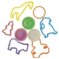  Plastilina, 3 cutii, forme si accesorii, verde alb si rosu