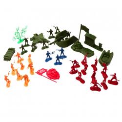  Jucarie 40 figurine soldati, cu avion si barca, 3 ani+, Multicolor Figurina