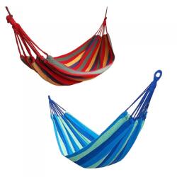  Hamac Relaxare Fara Lemn, 190x80 cm, Pentru Curte sau Camping, Usor de Montat, Perfect pentru o Persoană - Culoare: Albastru