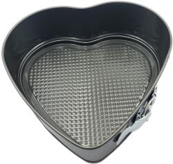  Set 3 Forme Pentru Prajituri, Patrat, Rotund, Inima, Baza Detasabila, Antiaderenta, Negru