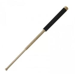  Baston telescopic din otel, auriu, 64 cm, 3 sectiuni, husa, cutie, maner burete