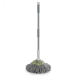  Mop Profesional cu Stoarcere Automata, Microfibra Ultra-absorbanta, Maner 120 cm