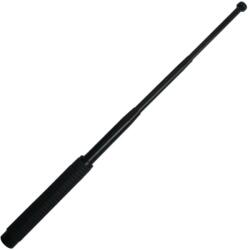  Baston telescopic din otel, 64 cm, 4 sectiuni, negru, maner, husa prindere P2