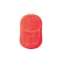  Kit sapuniera, 20 foi de sapun, 70 x 43 x 16 mm, model simplu, rosu