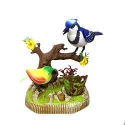  Set Figurine Pasari, Multicolor, Sunete Din Natura, 15.5 x 12.5 x 15 cm Figurina
