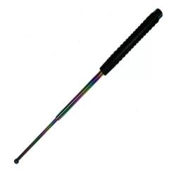  Baston telescopic din otel, fade, 66 cm, 3 sectiuni, husa, cutie, maner cauciuc
