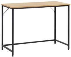 Sersimo Birou modern cu blat MDF si cadru metalic, 100x50x76 cm, maro deschis (HF-0044)