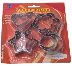  Forme taiat prajituri, 12 forme, 4 modele simple, inima, cerc, stea, floare, 4 x 4 cm