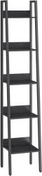 VASAGLE Biblioteca tip scara VASAGLE cu 5 rafturi, design industrial, negru (EZ-LLS109B56) Biblioteca
