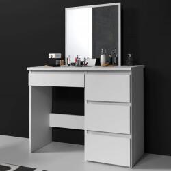 Sersimo Masa de toaleta Beta cu oglinda si 4 sertare, alb, 94x43x130 cm (M1-TOALETKA_BETA_LUSTRO_0_LED_BIALA_2/2)