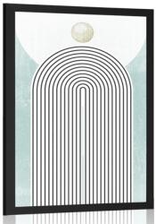 Dovido Poszter modern kék szivárvány Mid-Century. - 60x90 white
