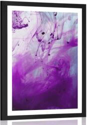 Dovido Poszter paszpartuval varázslatos lila absztrakció. - 20x30 silver