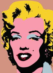 Dovido Öntapadó tapéta pop art Marilyn Monroe barna háttéren - 245x270