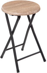 5five Simple Smart Taburet pliabil 5Five cu sezut din MDF si cadru metalic, 30 x 46 cm, bej (JJ-164661)