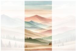 Dovido Fotótapéta pasztell hegyek akvarellben - 147x270