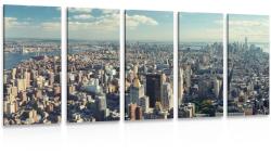 Dovido 5-részes kép csodás kilátás New York - 200x100