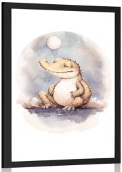 Dovido Poszter álmodozó krokodil. - 30x45 silver