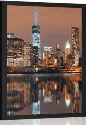 Dovido Poszter tükröző Manhattan a vízben - 60x90 no frame