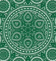Dovido Tapéta enyhe etnikus Mandala zöld változata - 245x270