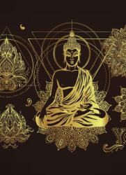 Dovido Tapéta Arany meditáló Buddha - 196x270