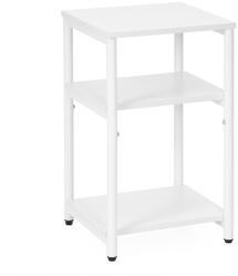 Sersimo Noptiera alba cu 3 rafturi din PAL si metal, 35x31x59 cm (HF-0065)