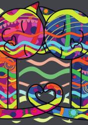 Dovido Öntapadó tapéta szerelmes macskák pop art stílusban - 147x270