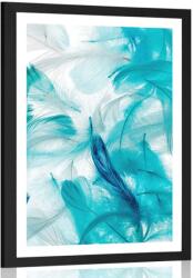Dovido Poszter paszpartuval zöld tollakkal - 40x60 black