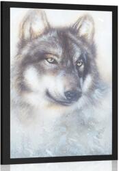 Dovido Poszter farkas a havas tájban - 20x30 silver