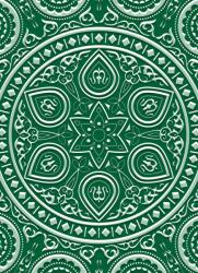Dovido Öntapadó tapéta enyhe etnikus Mandala zöld változata - 196x270