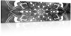 Dovido Kép modern Mandala keleti mintával fekete fehérben - 120x40
