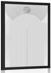 Dovido Poszter modern szürke szivárvány Mid-Century - 40x60 white