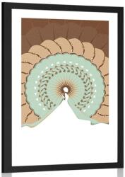 Dovido Poszter paszportuval női szépség absztrakt stílusban - 30x45 white