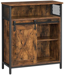 VASAGLE Comoda VASAGLE cu usa glisanta tip hambar, 70x30x80 cm, maro rustic (EZ-LSC089B01) Comoda