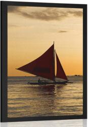 Dovido Poszter csodás naplemente a tengernél - 30x45 black