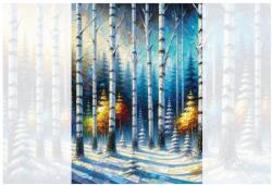 Dovido Öntapadó tapéta színes téli erdő - 196x270