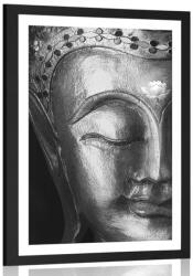 Dovido Poszter paszportuval Buddha fekete fehérben - 20x30 silver