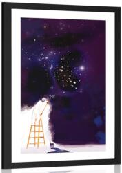 Dovido Poszter paszportuval galaxisfestő - 20x30 black