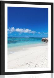 Dovido Poszter paszpartuval Anse Source strand. - 20x30 white