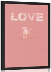 Dovido Poszterkutyus Love felirattal - 40x60 silver