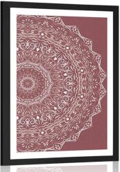 Dovido Poszter paszportuval Mandala vintage stílusban rózsaszínben - 60x90 white