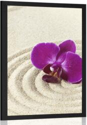 Dovido Poszter Zen kert lila orchideával - 30x45 black