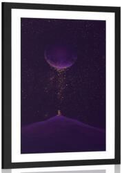 Dovido Poszter paszportuval lila varázsbolygó - 30x45 silver